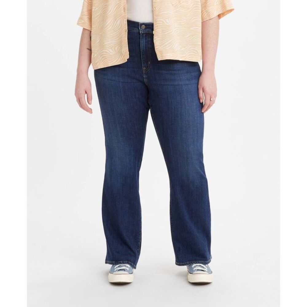 Levi's Women's Plus Size 726 High-Rise Flare Jeans - Dark Indigo Worn In 24